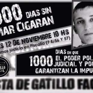 Movilización a 1000 días del asesinato de Omar Cigarán