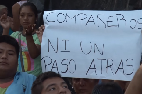 “No vamos a desocupar la plaza hasta tanto liberen a Milagro y se abra una instancia de diálogo”