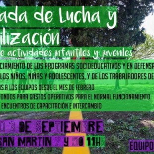 Jornada de lucha de Los Centros de Actividades Juveniles (CAJ) e Infantiles (CAI)