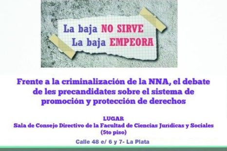 Los precandidatos debatirán sobre la criminalización de la niñez