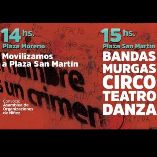 Este viernes se marchará en defensa de la niñez: “El hambre es un crimen”