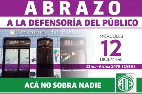 Abrazo a la Defensoría del Público
