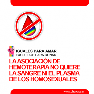 La Asociación Argentina de Hemoterapia discrimina a la comunidad homosexual: «Esto no es ningún error»