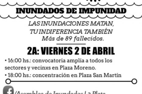 A 8 años de la inundación convocan a marchar para pedir justicia